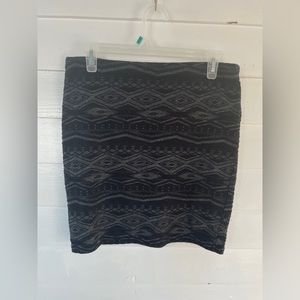 3/25 Black Patterned Only Mini Skirt